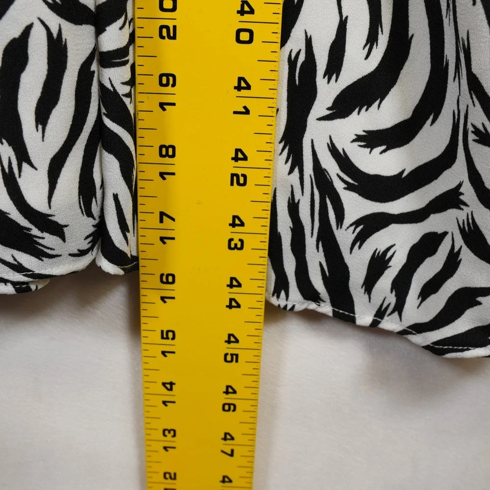 Halogen Dress Womens S Black White Animal Print Boho Chic‎ Midi Modern Workwear